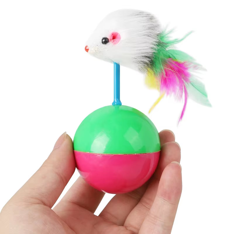 New Cat Toys Set Mouse Not Tumbler Fun Teasing Cats and Dogs Self High Toys Pet Supplies Set of Toys Teasing Cat Toys