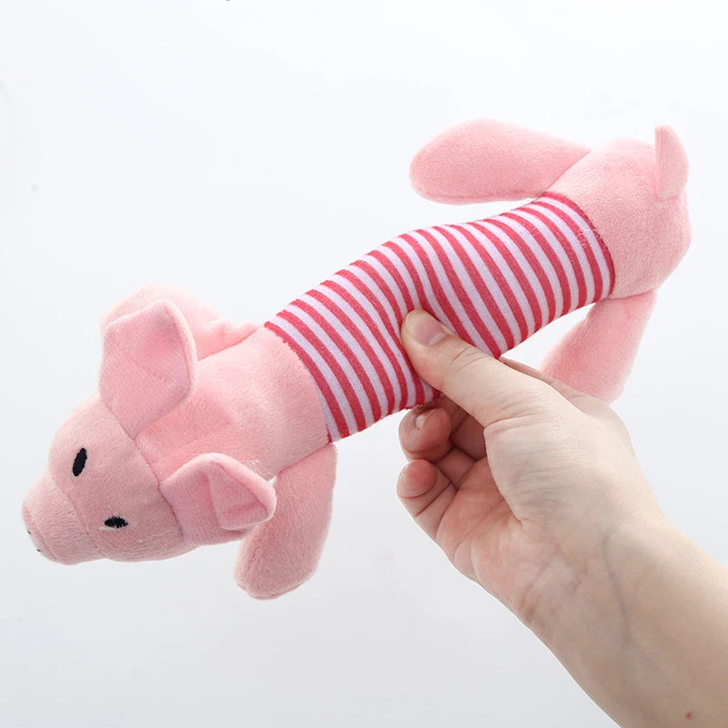 Plush Pet Dog Toy Chew Squeak Toys for Dogs Supplies Fit for All Puppy Pet Sound Toy Cute Elephant Duck Pig Plush Toys for Pets