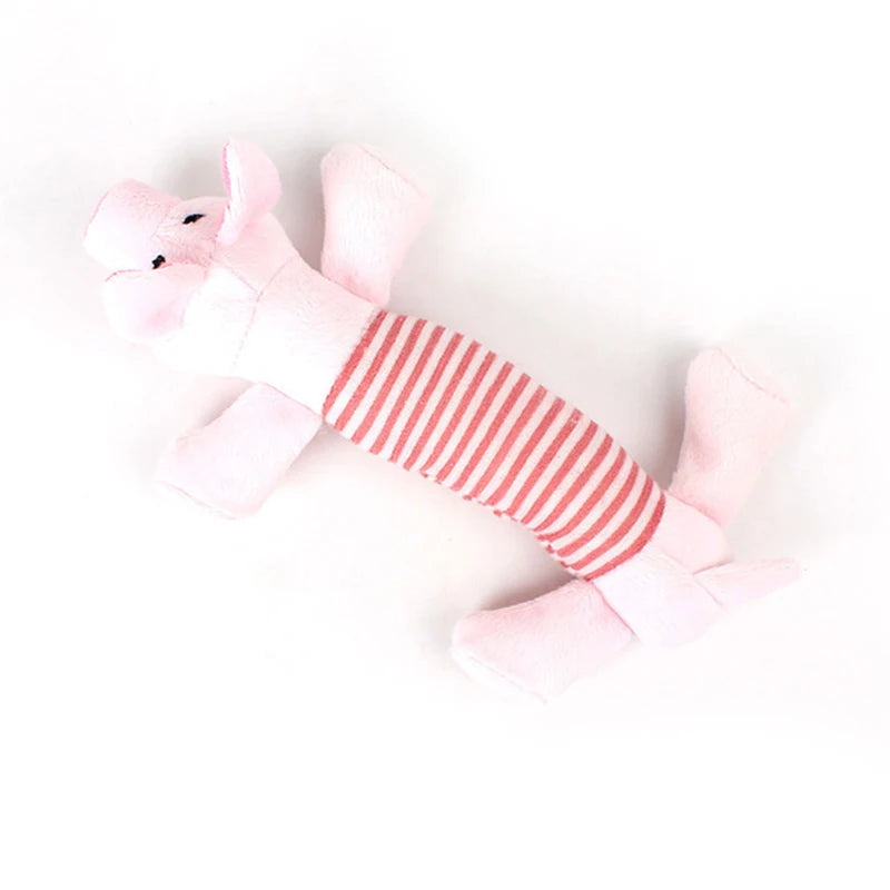 Plush Pet Dog Toy Chew Squeak Toys for Dogs Supplies Fit for All Puppy Pet Sound Toy Cute Elephant Duck Pig Plush Toys for Pets