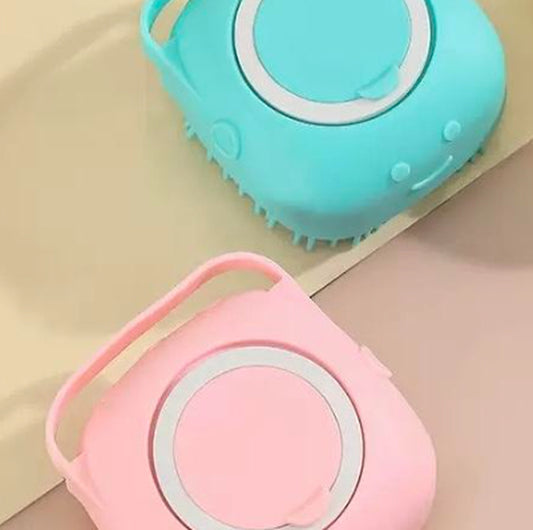 Silicone Dog Bath Massage Gloves Brush Pet Cat Bathroom Cleaning Tool Comb Brush for Dog Can Pour Shampoo Dog Grooming Supplies