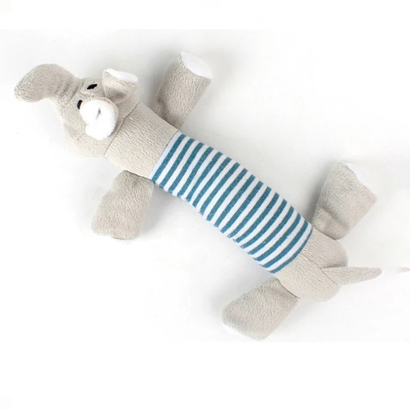 Plush Pet Dog Toy Chew Squeak Toys for Dogs Supplies Fit for All Puppy Pet Sound Toy Cute Elephant Duck Pig Plush Toys for Pets